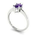 thumbnail image 1 of 1.0ct pear cut purple natural amethyst 18k white gold Bridal Wedding Engagement Promise Anniversary Ring for Women size 10.25, 1 of 7