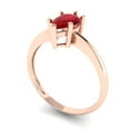 thumbnail image 1 of 1.0ct pear cut red ruby 18k rose gold Bridal Wedding Engagement Promise Anniversary Ring for Women size 6.5, 1 of 7