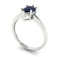 thumbnail image 1 of 1.0ct pear cut blue sapphire 18k white gold Bridal Wedding Engagement Promise Anniversary Ring for Women size 7.5, 1 of 7