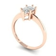 thumbnail image 1 of 1.0ct pear cut white sapphire 14k rose gold Bridal Wedding Engagement Promise Anniversary Ring for Women size 10.75, 1 of 7