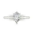 thumbnail image 1 of Clara Pucci 14K White Gold Solid Gold WhiteSapphire Solitaire Anniversary Ring for Women - 1 cttw Pear Cut, 1 of 7