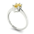 thumbnail image 1 of 1.0ct pear cut yellow natural citrine 18k white gold Bridal Wedding Engagement Promise Anniversary Ring for Women size 5.75, 1 of 7