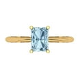 thumbnail image 1 of 1 ctw Solitaire Anniversary Ring for Women | Radiant Cut Natural Swiss Blue Topaz | Hyperallergenic Solid 18K Yellow Gold, 1 of 5