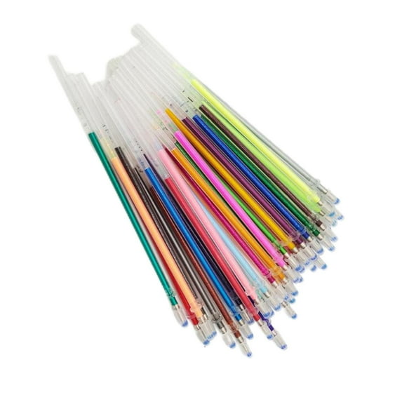 1.0mm Gel Pen Set - 24 Color Flash Gel Pen Refills for DIY Scrapbooking, Journaling & Art Projects, 1ml Ink Cartridges, Fluorescent Colors