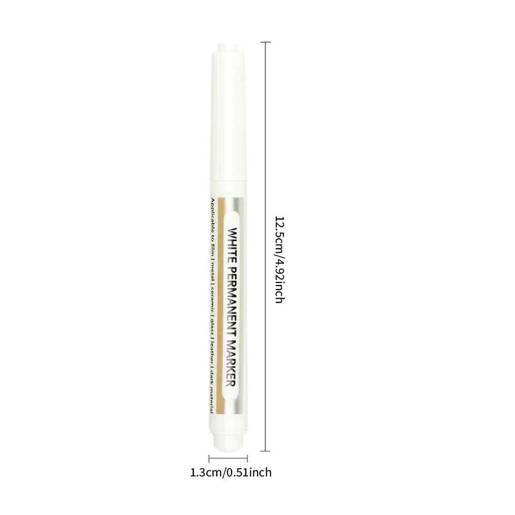 1.0mm Super Fine White Marker Pen Graffiti Pens Waterproof Permanent