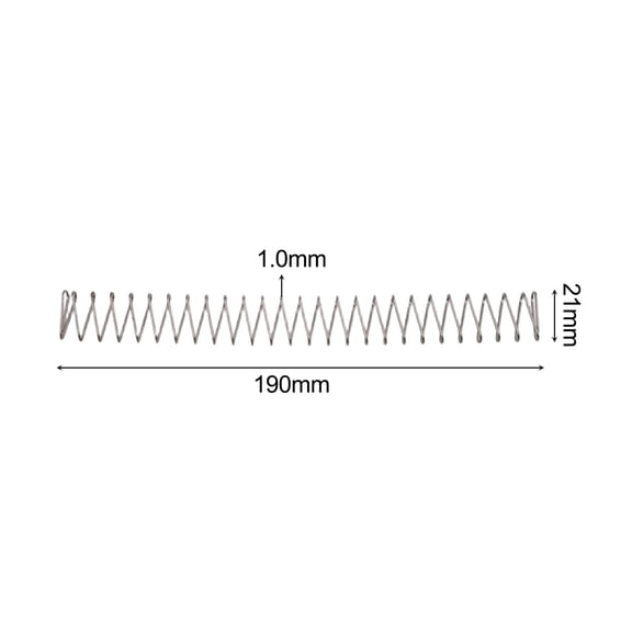 1.0mm Wire Diameter Square Flat Compression Spring Metal, Compact High Tension Coil for Machinery, Toys, Industrial Light Equipment and Precise Load Applications, Silver(A)