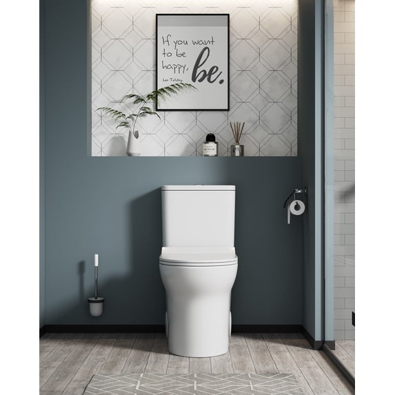 1.1/1.6 GPF Elongated Comfort Height Floor Mounted One-Piece Toilet, CUPC Certified, WaterSense Cetified, Ceramic, White Color, Soft Close Seat