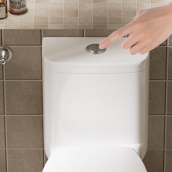 1.1/1.6 GPF Tornado Flush One-Piece Toilet with Comfort Chair Seat ADA Heig