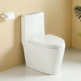 thumbnail image 1 of 1.1/1.60 GPF Dual-Flush One Piece Toilet, Water-Saving Elongated Comfort Height Floor Mounted, Soft Close Seat,Gloss White, 1 of 6