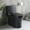 thumbnail image 1 of 1.1/1.60 GPF Dual-Flush One Piece Toilet, Water-Saving Elongated Comfort Height Floor Mounted, Soft Closing Seat, 1000 Gram Map Flushing Score Toilet, Matte Black 24T02-MB, 1 of 15