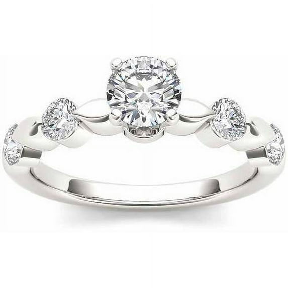 1-1/10 Carat T.W. Diamond Classic 14kt White Gold Engagement Ring