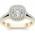 thumbnail image 1 of 1-1/10 Carat T.W. Diamond Split Shank Double Halo 14kt Yellow Gold Engagement Ring, 1 of 1