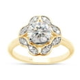thumbnail image 1 of 1 1/10 ct. t.w Center 6.5MM Round Cut Lab Created Moissanite Diamond Solitaire Halo Engagement Ring For Women In 14K Solid Yellow Gold (G-H Color, VVS1 Clarity, 1.10 Cttw)-4.5, 1 of 7