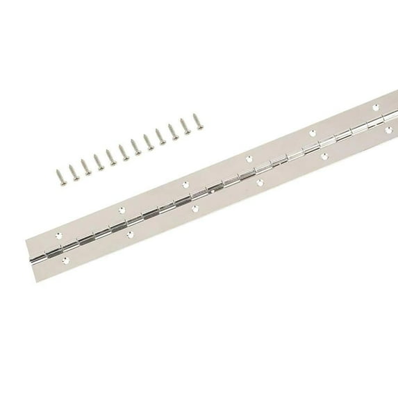 Everbilt 1-1/16" x 12" Steel Bright Nickel Continuous Hinge