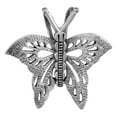 thumbnail image 1 of 1 1/16 inch Sterling Silver Butterfly Necklace for Women Diamond-Cut Oxidized finish 18 inch BX_15, 1 of 4