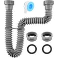 11/2" & 11/4" PTrap with Adapter, Flexible Sink Drain Pipe, 7.5"31.
