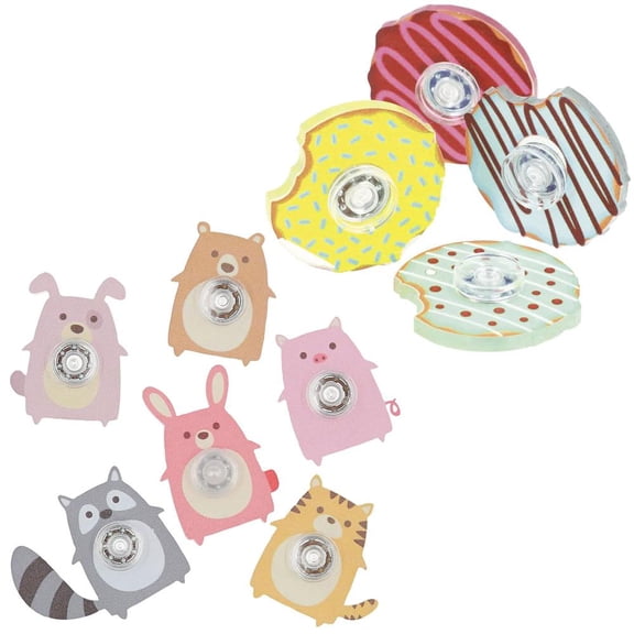 1 1/2" 2" Animal & Donut Plastic Fidget Spinner Assortment 24 Pc.
