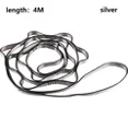 thumbnail image 1 of 1.1/2/3/4M Yoga Hammock Extension Strap Daisy Chains Pilates Stretch Belt Adjustable Nylon Wearproof Outdoor Climbing Sling Rope (silver 4M), 1 of 7