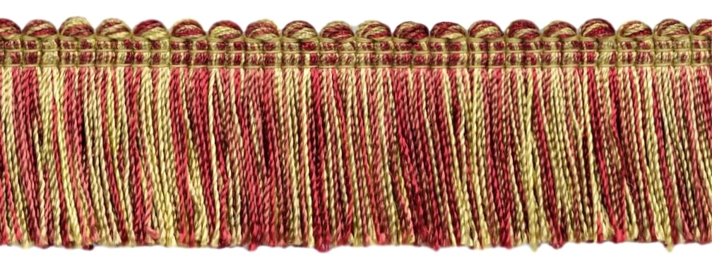 DecoPro Passamaneria Frangia A Spazzola 3,8 Cm - Color Avorio/Crema - 4,5 Metri Per Arredamento E Cuscini - 5