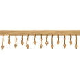 thumbnail image 1 of 1 1/2" (3.5cm) Beautiful Handcrafted Lantern Beaded Fringe Trim # B40682,, Oak Brown #E20 (Light Warm Brown) 3 Yards (9 ft/2.5m), 1 of 2