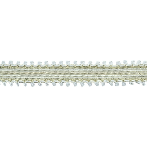 1 1/2" (3.5cm) Wide Decorative Woven Braid Trim with Satin Ribbon Finish # 0150HRG, Kasha Ivory #51185 (White Ivory, Cream Ivory, Off White) 27 Yards (82 ft/25m)