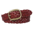 thumbnail image 1 of 1 1/2" (37 mm) Women's Oval Braided Woven Leather Belt, 1 of 2