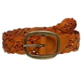 thumbnail image 1 of 1 1/2" (37 mm) Women's Oval Braided Woven Leather Belt, 1 of 2