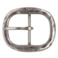 thumbnail image 1 of 1 1/2" (38 mm) Single Prong Center Bar Oval Hammered Belt Buckle, 1 of 2