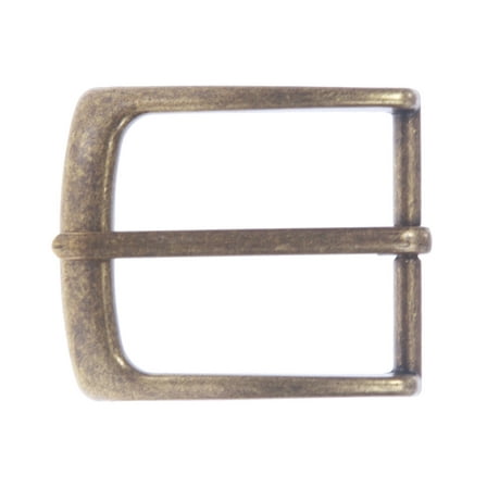 1 1/2" (38 mm) Single Prong Rectangular Solid Brass Belt Buckle