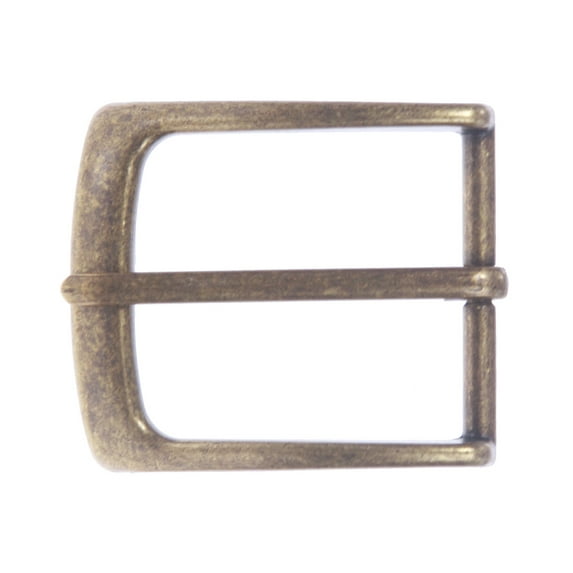 1 1/2" (38 mm) Single Prong Rectangular Solid Brass Belt Buckle