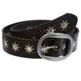 thumbnail image 1 of 1 1/2" (38 mm) Snap on Flower Embossed Vintage Leather Oval Jean Belt, 1 of 4