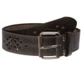 thumbnail image 1 of 1 1/2" (38 mm) Snap on Perforated Vintage Leather Jean Belt, 1 of 6