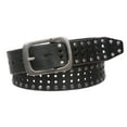 thumbnail image 1 of 1 1/2" (38 mm) Snap on Vintage Cowhide Metal Circle Studded Leather Belt, 1 of 4