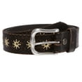 thumbnail image 1 of 1 1/2" (38 mm) Snap on Western Vintage Embossed Sunflower Leather Belt, 1 of 4