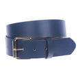 thumbnail image 1 of 1 1/2" (38mm) Snap On Plain Leather Jean Belt With Roller Buckle, 1 of 2