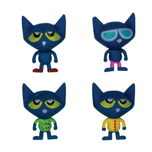 1 1/2" 3D Pete the Cat Character Erasers - 24 Pc.