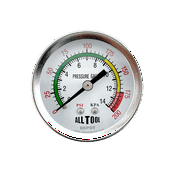 1-1/2" Air Pressure Gauge Center Back Mount 1/8" NPT 1-1/2" Dial - 0 to 200 PSI Color Coded