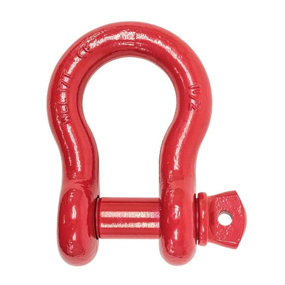 1-1/2" Anchor Shackle Forged Carbon Steel w/Alloy Screw Pin Load Limit # 17 Tons (34,000 lbs) | Double Rust Protection Heavy Duty D Ring Shackle for Towing, Rigging & Vehicle Recovery