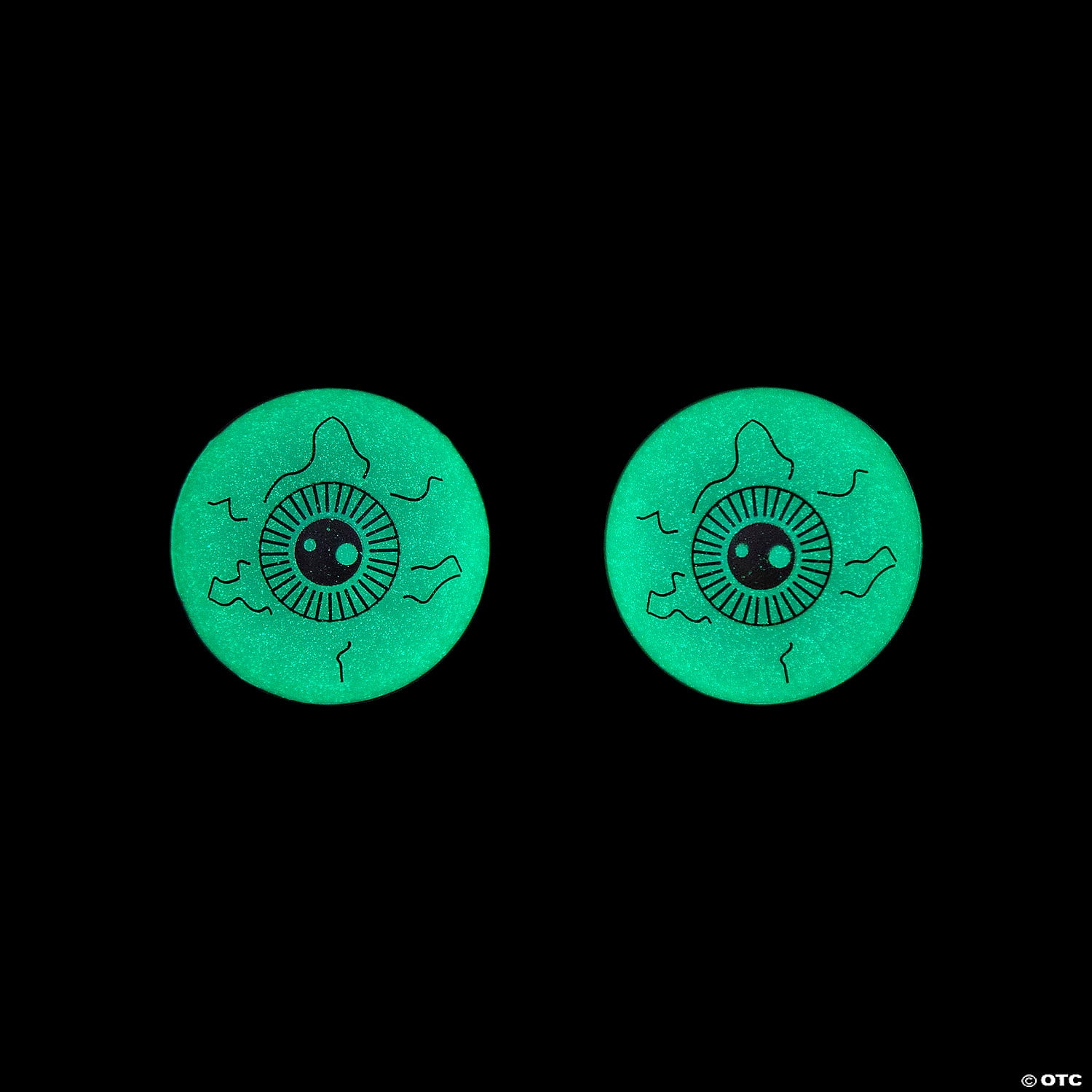 1 1/2" Bulk 144 Pieces Glow-in-the-Dark Eyeball Table Tennis Balls