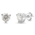 thumbnail image 1 of 1 1/2 Carat 6MM Round Cut Lab Created Moissanite Diamond Solitaire Stud Earrings In 14K White Gold Over Sterling Silver Jewelry For Women (VVS1 Clarity, 1.50 Cttw), 1 of 4