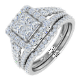 thumbnail image 1 of 1 1/2 Carat Diamond Engagement Ring Band in 14K White Gold (Ring Size 10.5), 1 of 5