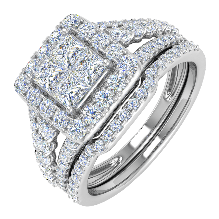 1/2 Carat Diamond Engagement Ring Band in 14K White Gold (Ring