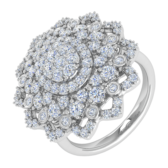1 1/2 Carat Diamond Ring Band in 14K White Gold (Ring Size 11)