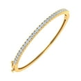 thumbnail image 1 of 1 1/2 Carat Prong Set Diamond Ladies Bangle Bracelet in 14K Yellow Gold (SI1-SI2 Clarity), 1 of 3