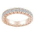 thumbnail image 1 of AFFY 1 1/2 Carat Round Shape White Natural Diamond Eternity Wedding Band Ring In 14k Solid Rose Gold (1.50 Cttw) Ring Size-7.5, 1 of 1