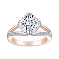 thumbnail image 1 of AFFY 1 1/2 Carat Round Shape White Natural Diamond Solitaire Engagement Ring In 14k Solid Rose Gold (1.50 Cttw) Ring Size-7, 1 of 1