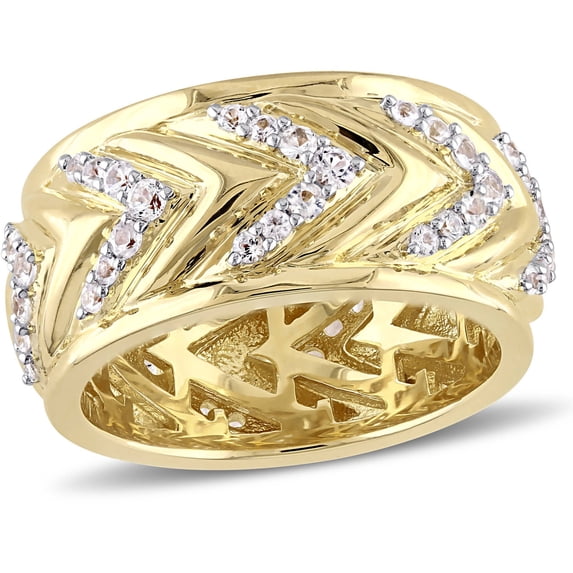 Everly Men's Sapphire and 18k Yellow Gold Plated Ring