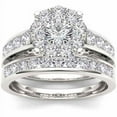 thumbnail image 1 of 1-1/2 Carat T.W. Diamond 10kt White Gold Round-Shape Bridal Ring Set, 1 of 5