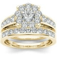 thumbnail image 1 of 1-1/2 Carat T.W. Diamond 10kt Yellow Gold Cluster Engagement Ring Set, 1 of 5