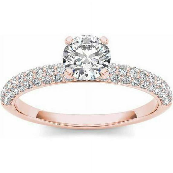 1-1/2 Carat T.W. Diamond Classic 14kt Rose Gold Engagement Ring